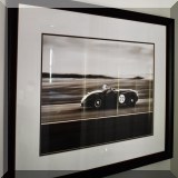 A24. Framed race car photo. 36”h x 28.5”w - $125 